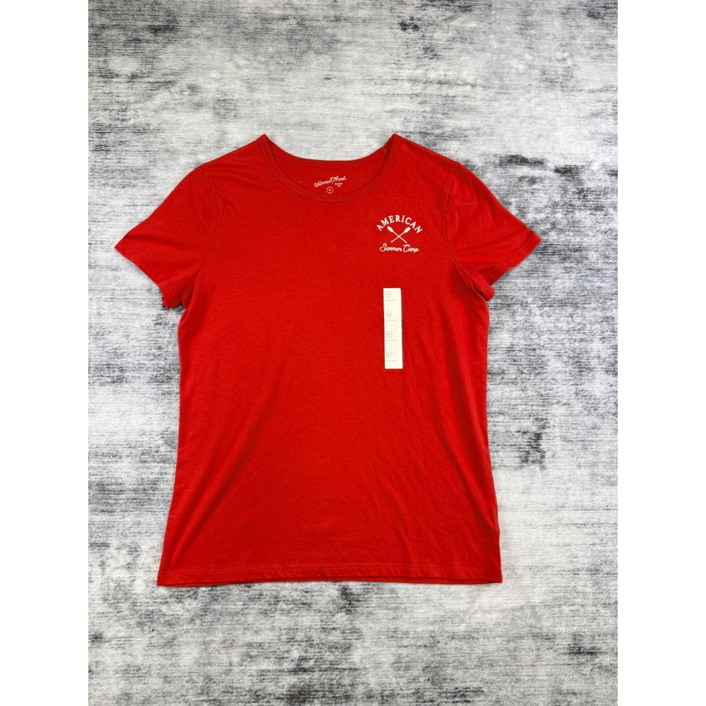 NWT Universal Thread Red American Summer Camp Tee XL Short Sleeve Crew Neck